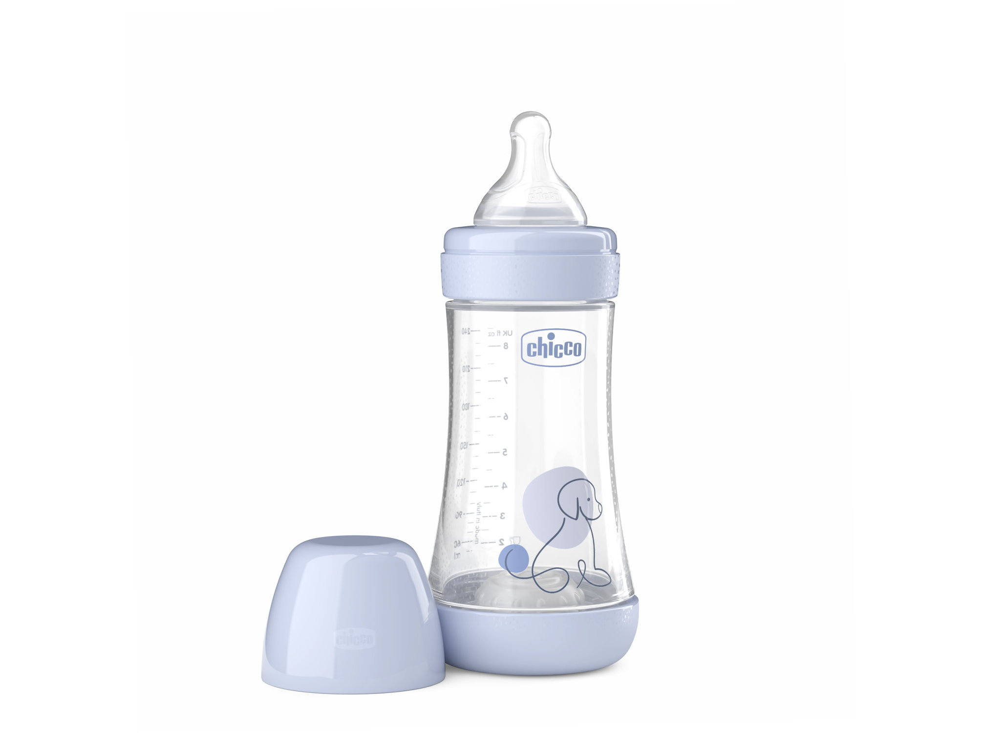 Biberão chicco perfect5 azul 240ml