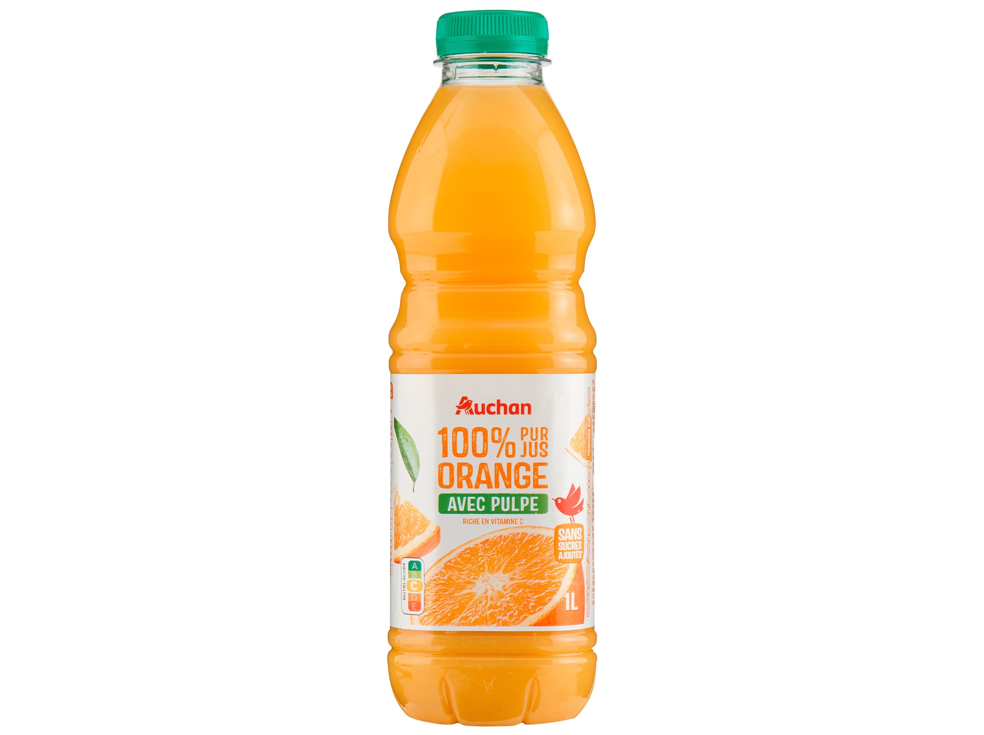 Sumo Auchan 100% Laranja Com Polpa 1l Auchan