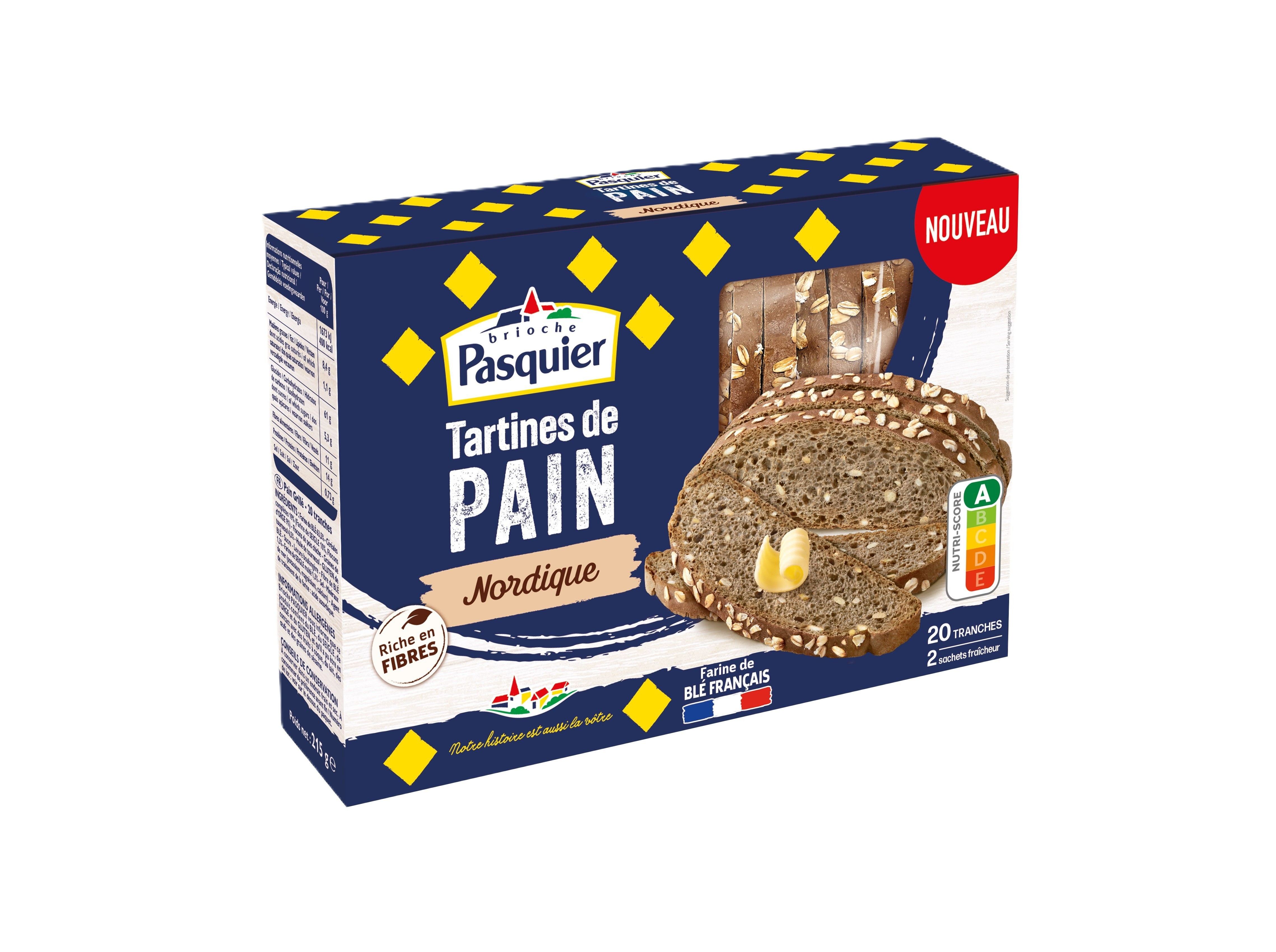 Tosta brioche pasquier de pão nórdico 215g