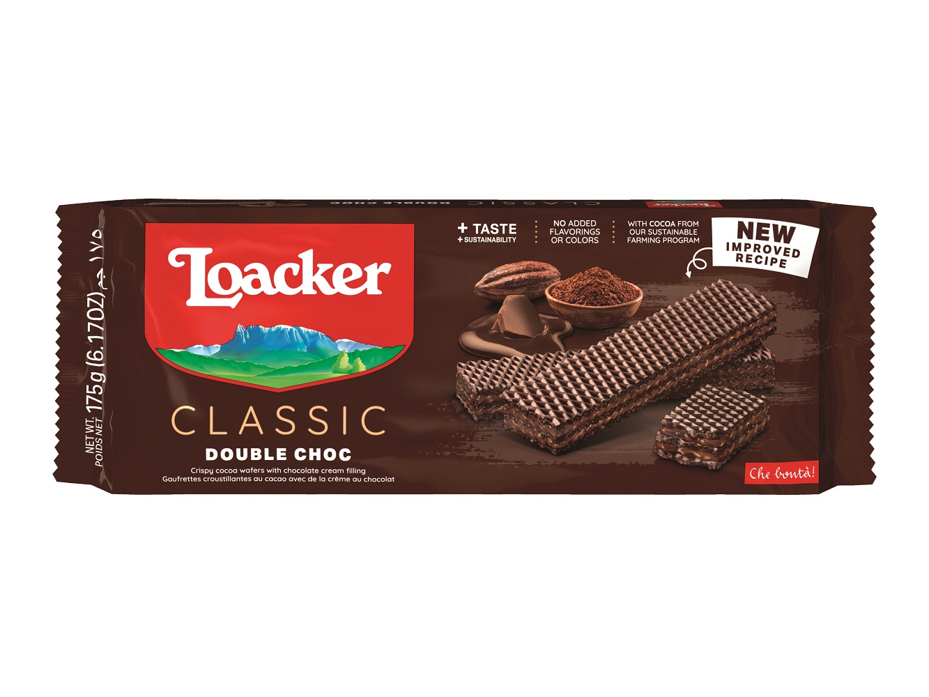 Bolacha Loacker Waffer Duplo Chocolate 175g Loacker