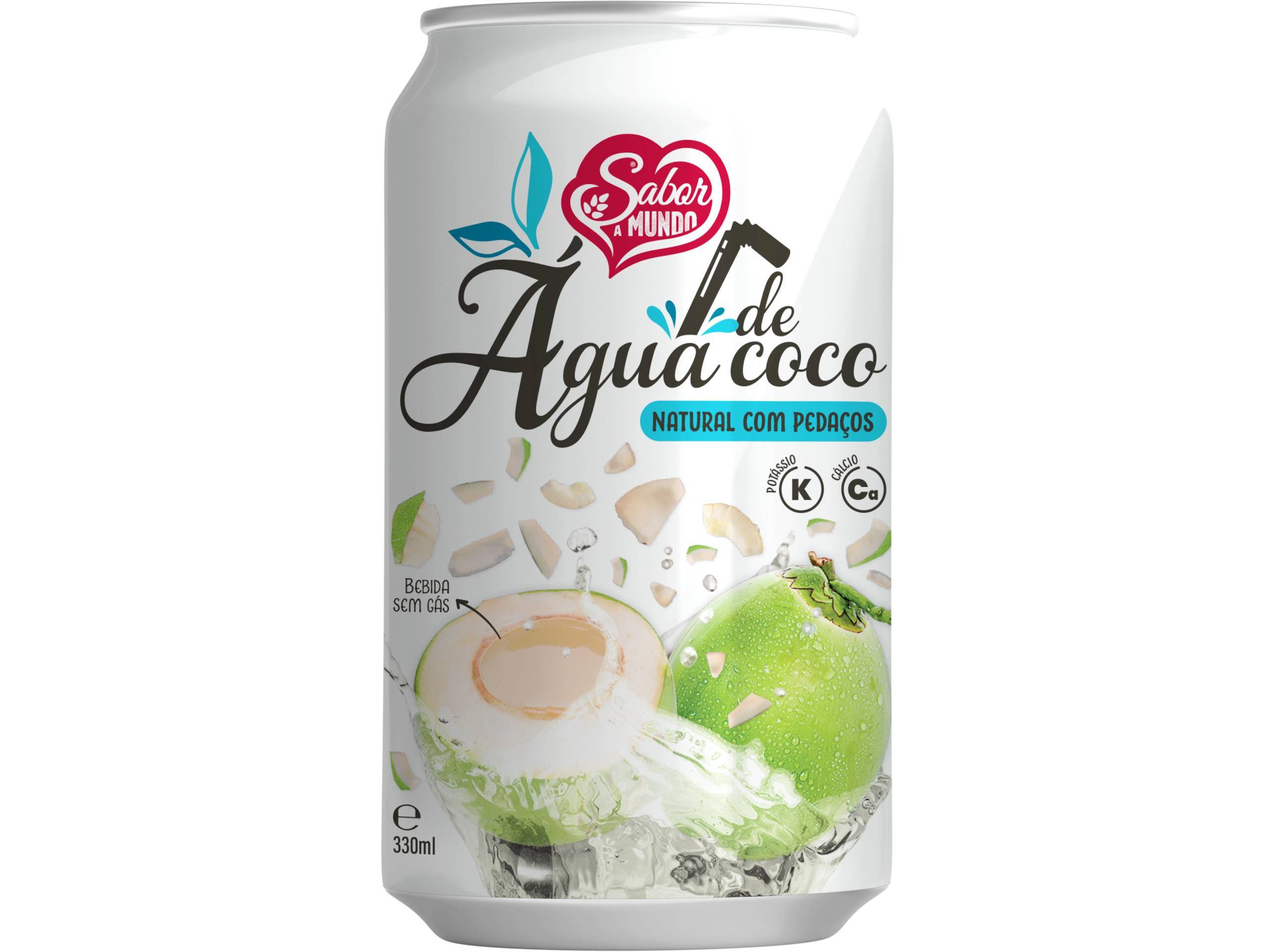 Água De Coco Sabor A Mundo Com Pedaços 330ml Sabor A Mundo