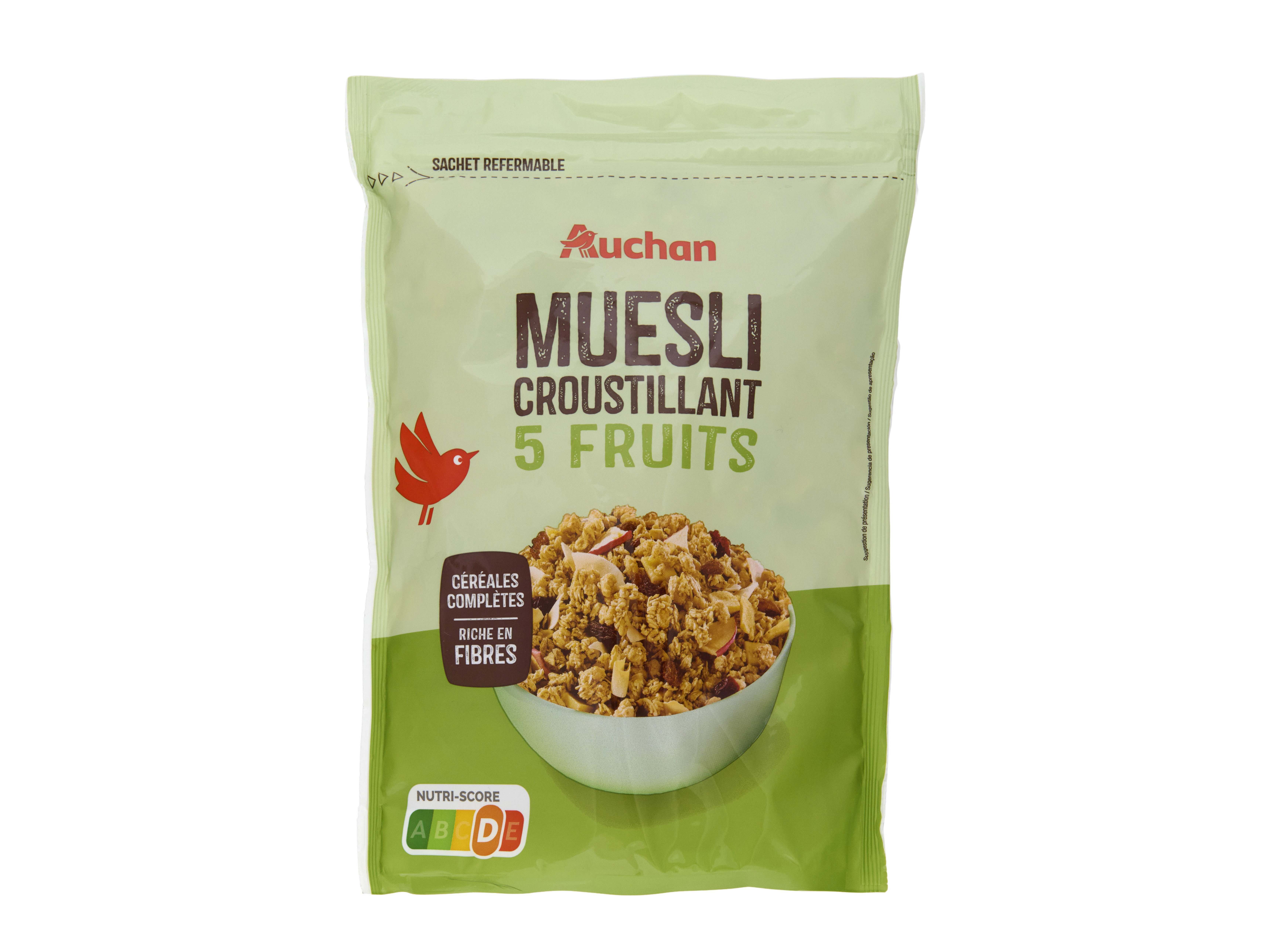 Cereais Auchan Muesli 5 Frutos 450g Auchan