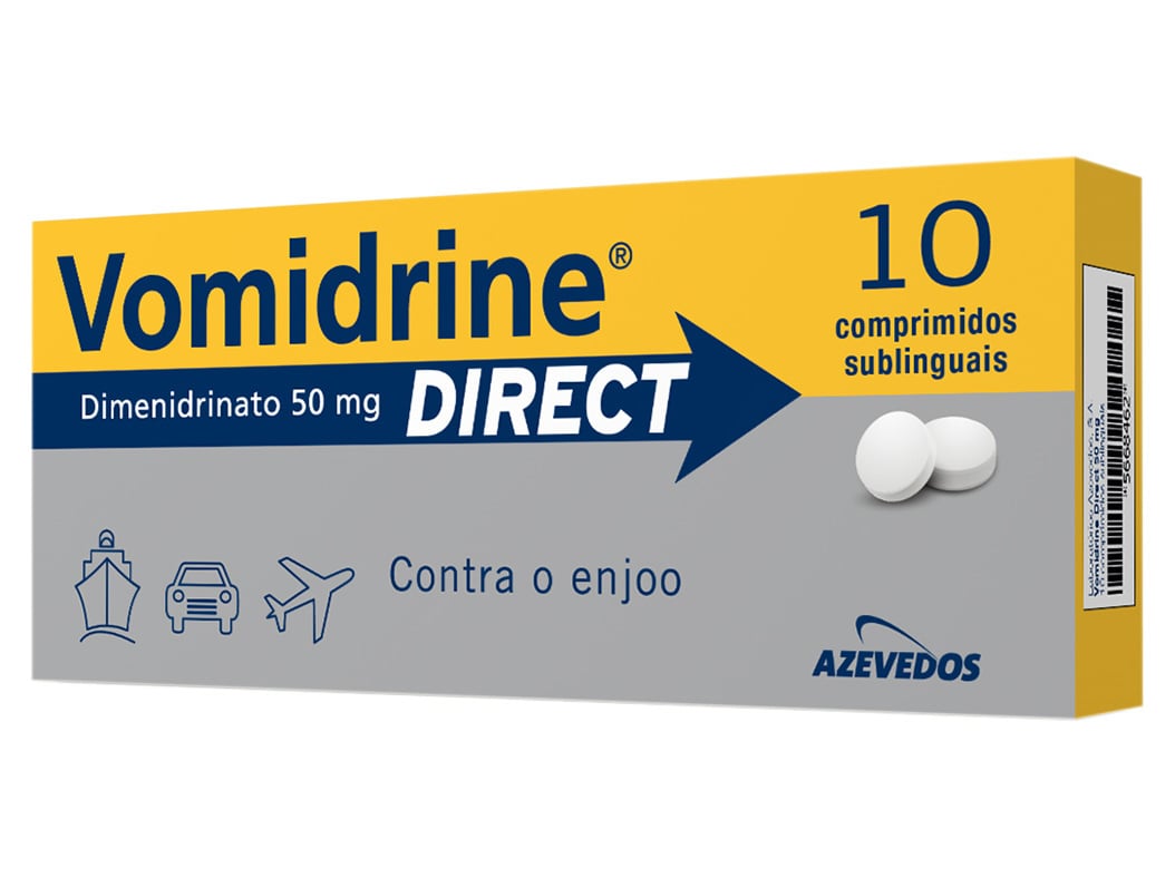 Comprimidos vomidrine direct 50mg 10un