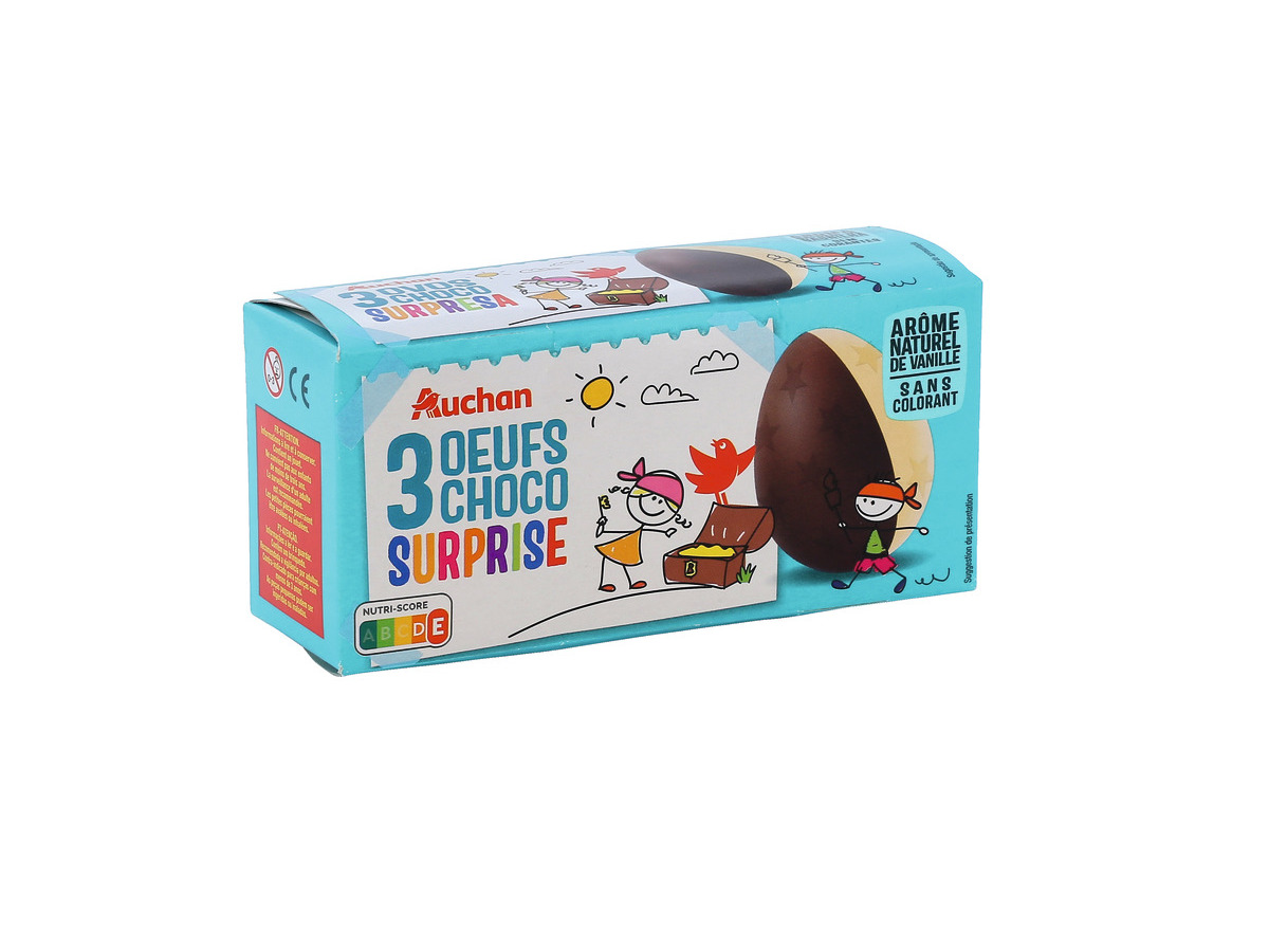 Ovos Auchan Surpresa Chocolate 60g (3x20g) Auchan