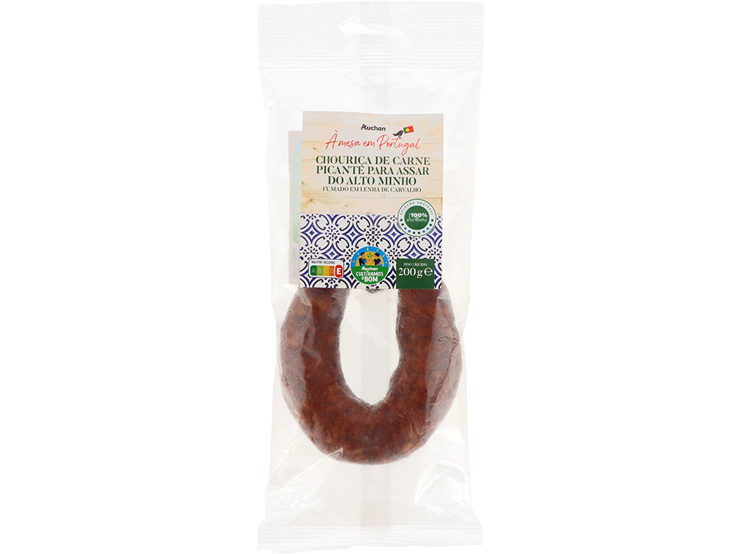 Chouriça De Assar Picante Auchan À Mesa Em Portugal Cultivamos O Bom Alto Minho 200g Auchan