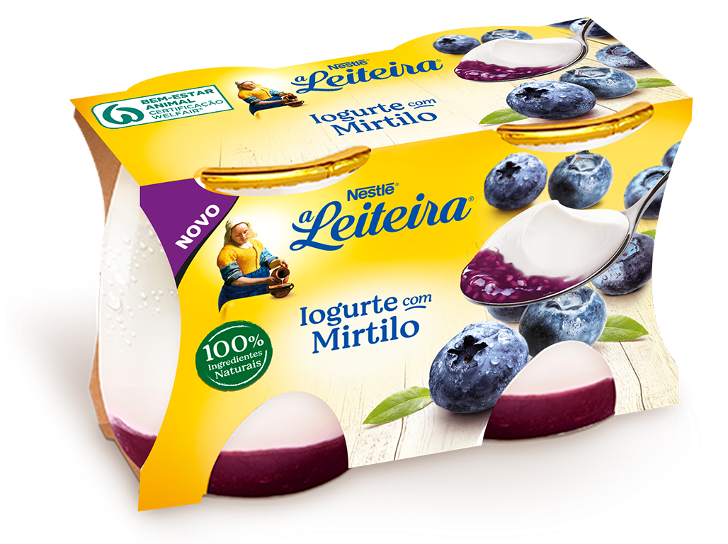 Iogurte A Leiteira Vidro Mirtilo 2x125g