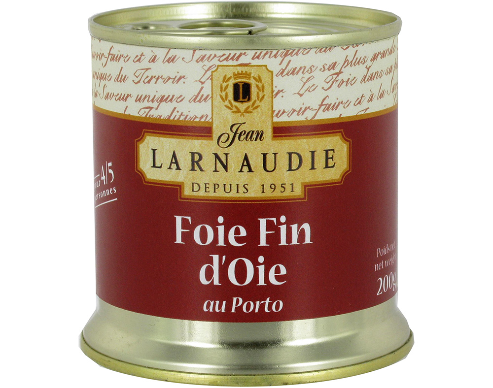 Foie fin larnaudie ganso com porto 200 g