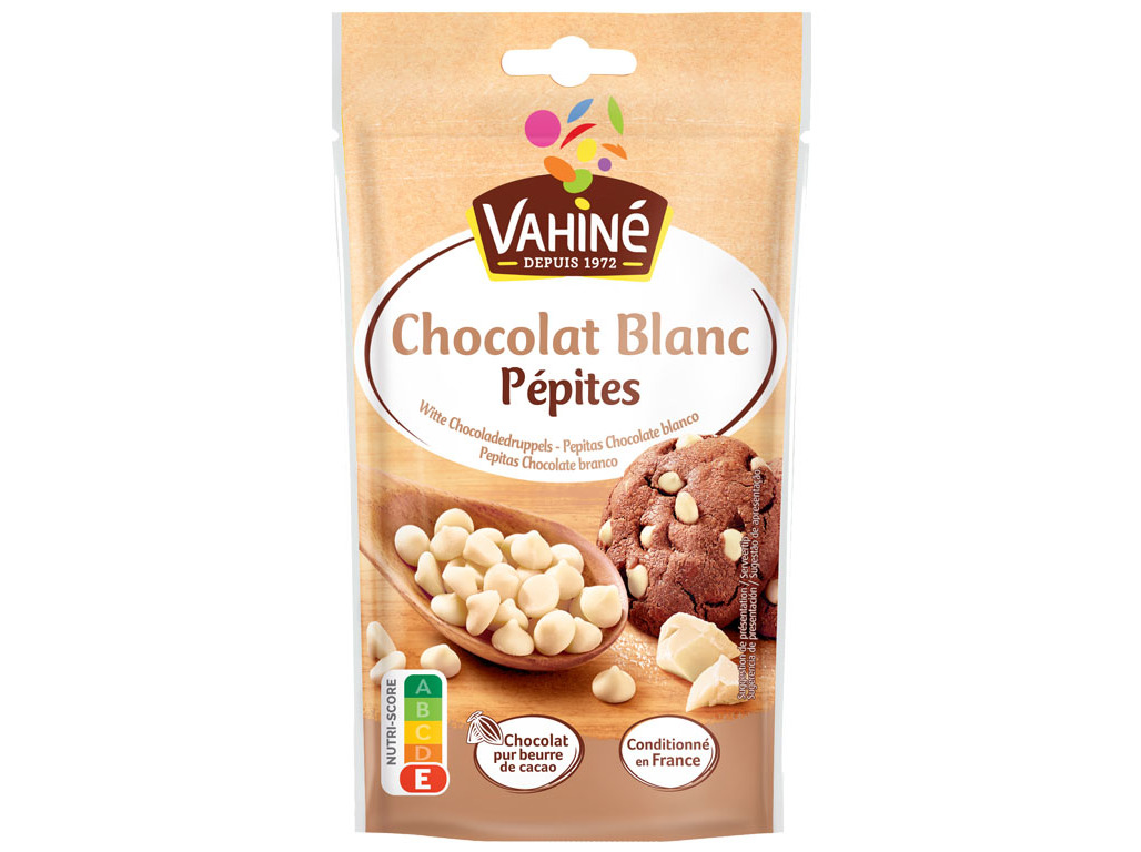 Pepitas Vahiné Chocolate Branco 100g Vahiné