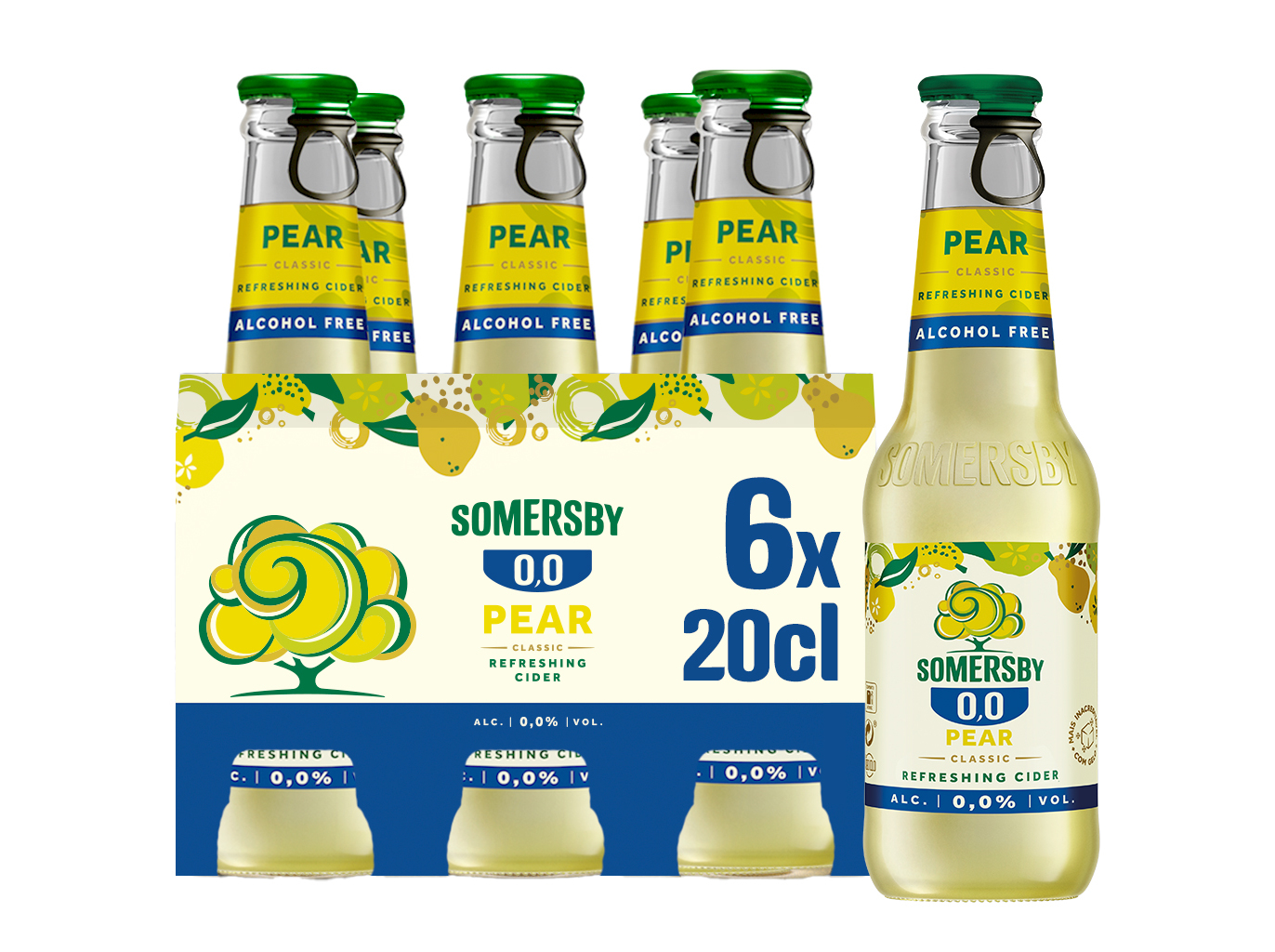 Sidra Somersby Pêra 00% Sem Álcool 6x0.20l Somersby