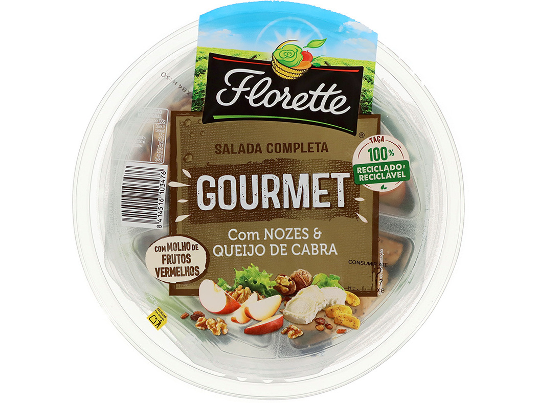 Salada gourmet nozes & queijo de cabra florette 180g