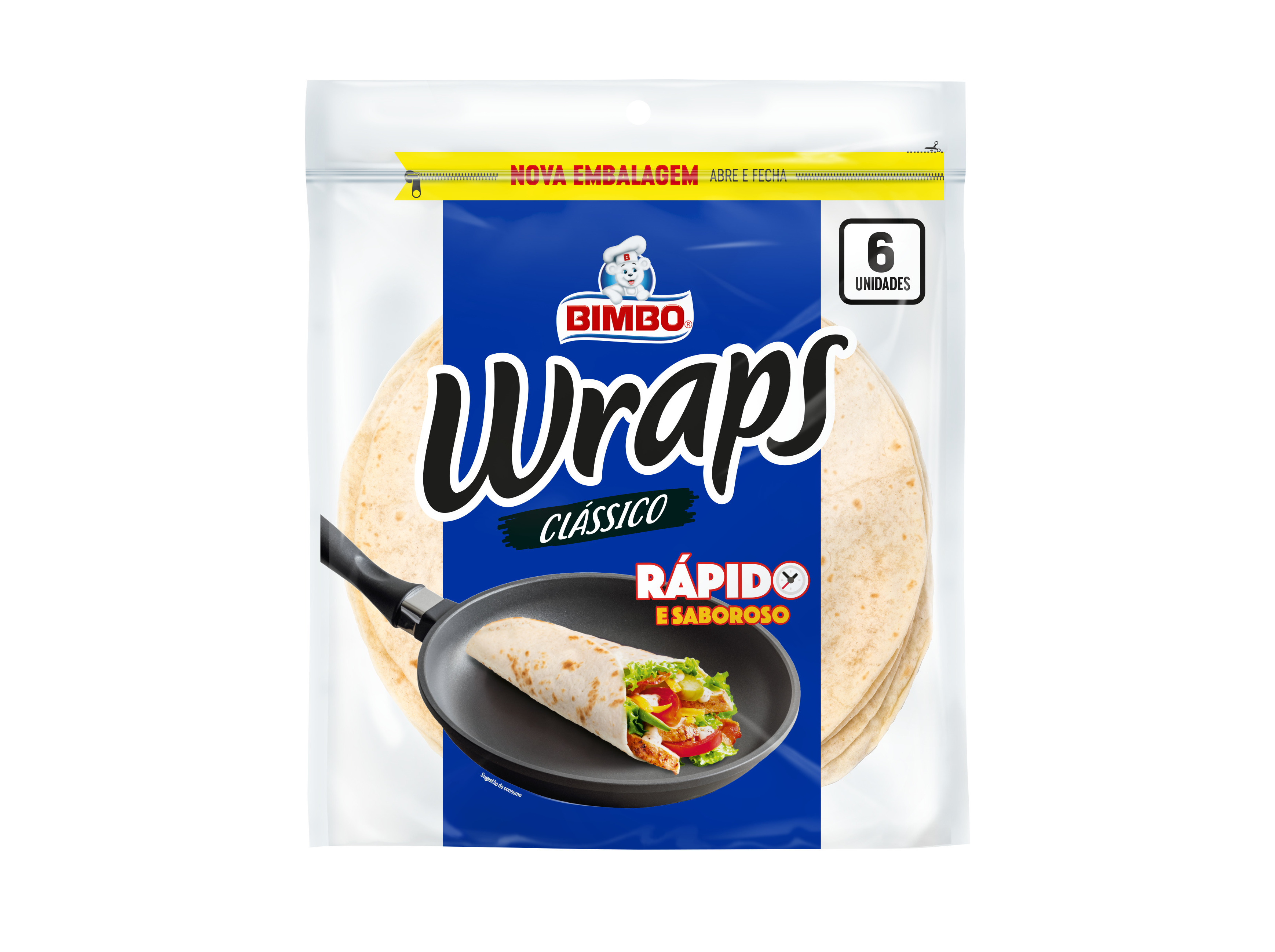 Pão bimbo roll's bases redondas 6un 250g