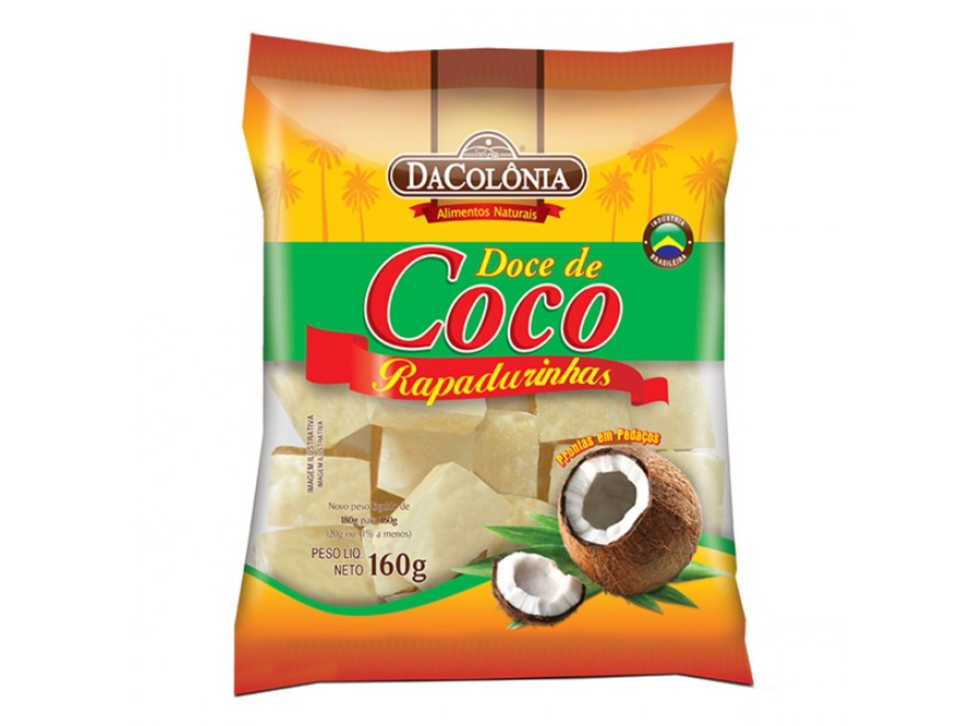 Rapadurinha Dacolônia Doce De Coco 160g