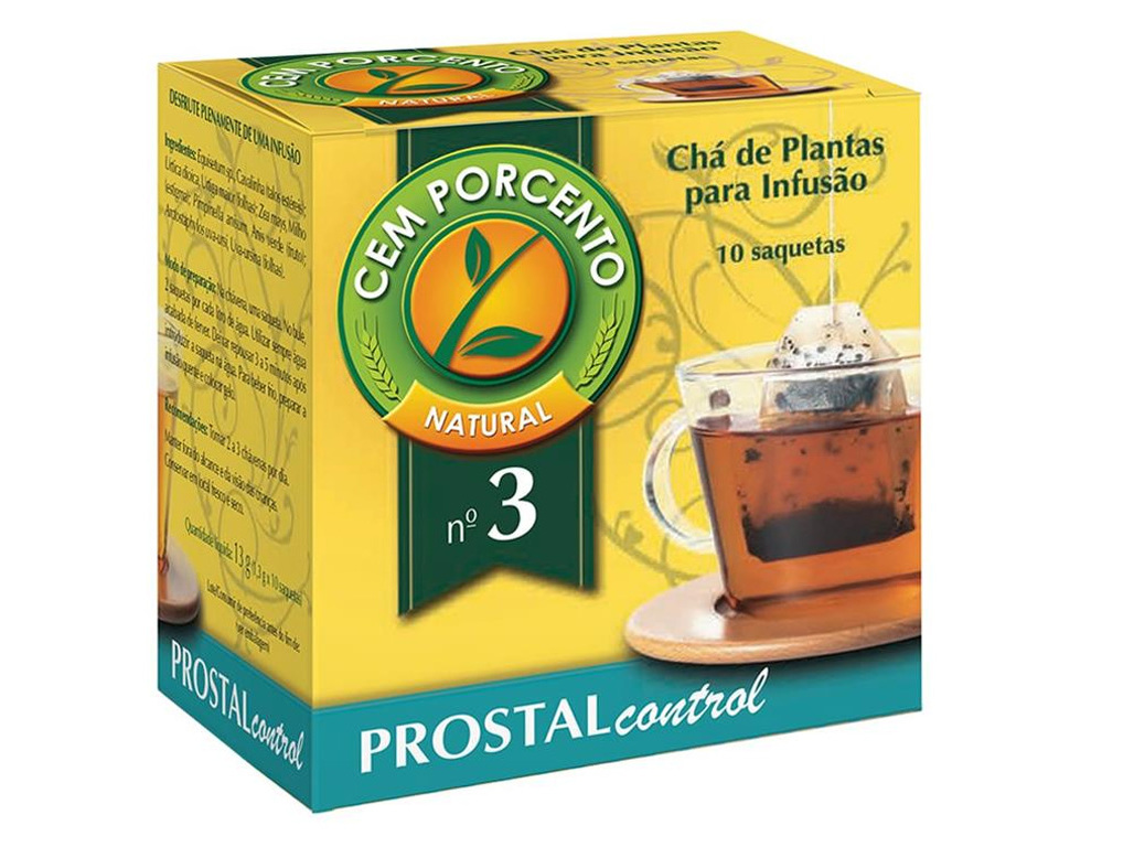Chá Cem Porcento Nº3 Prostal Control 10 Saquetas Cem Porcento