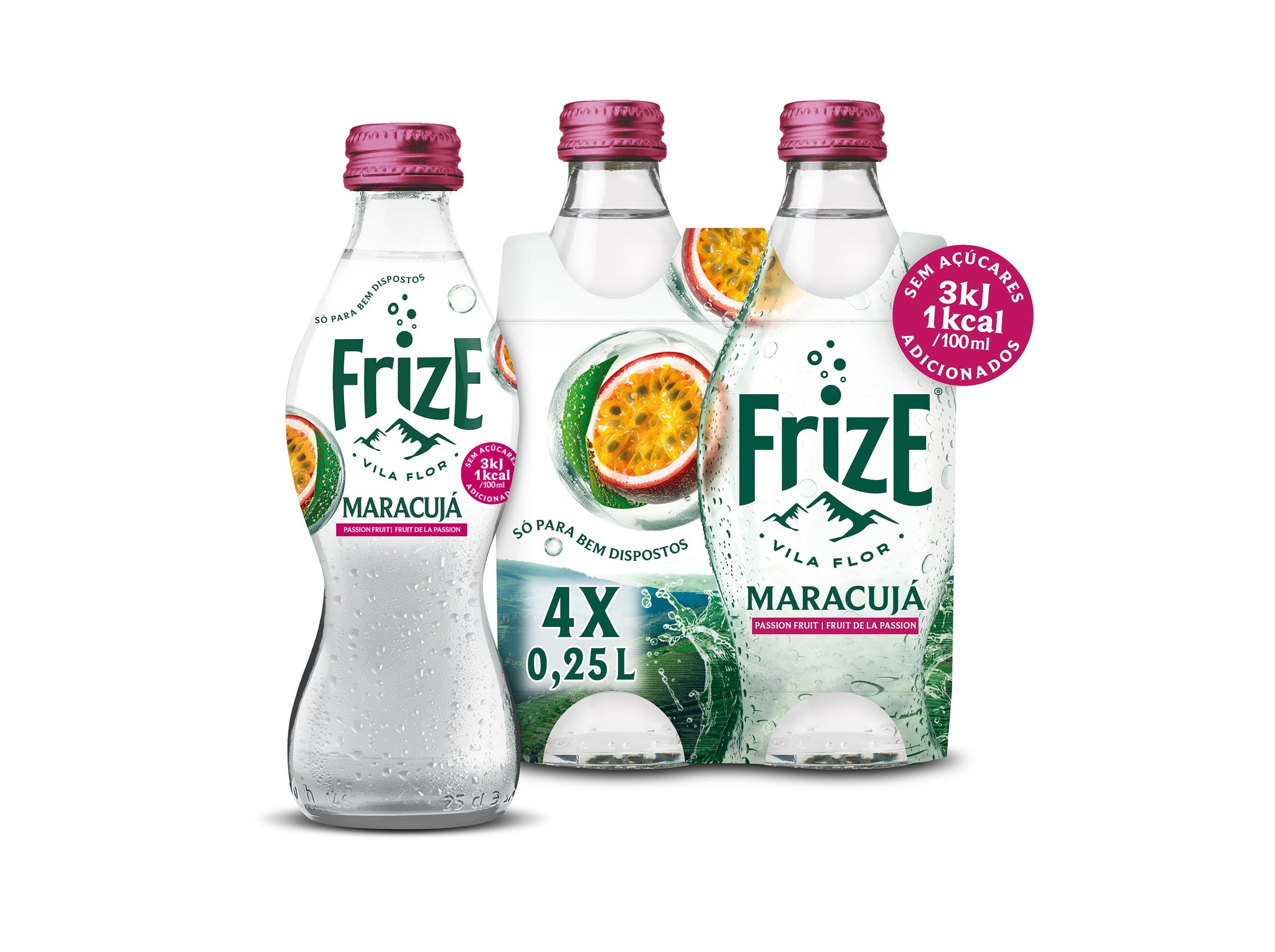 Bebida frize com gás maracujá 4x0.25l