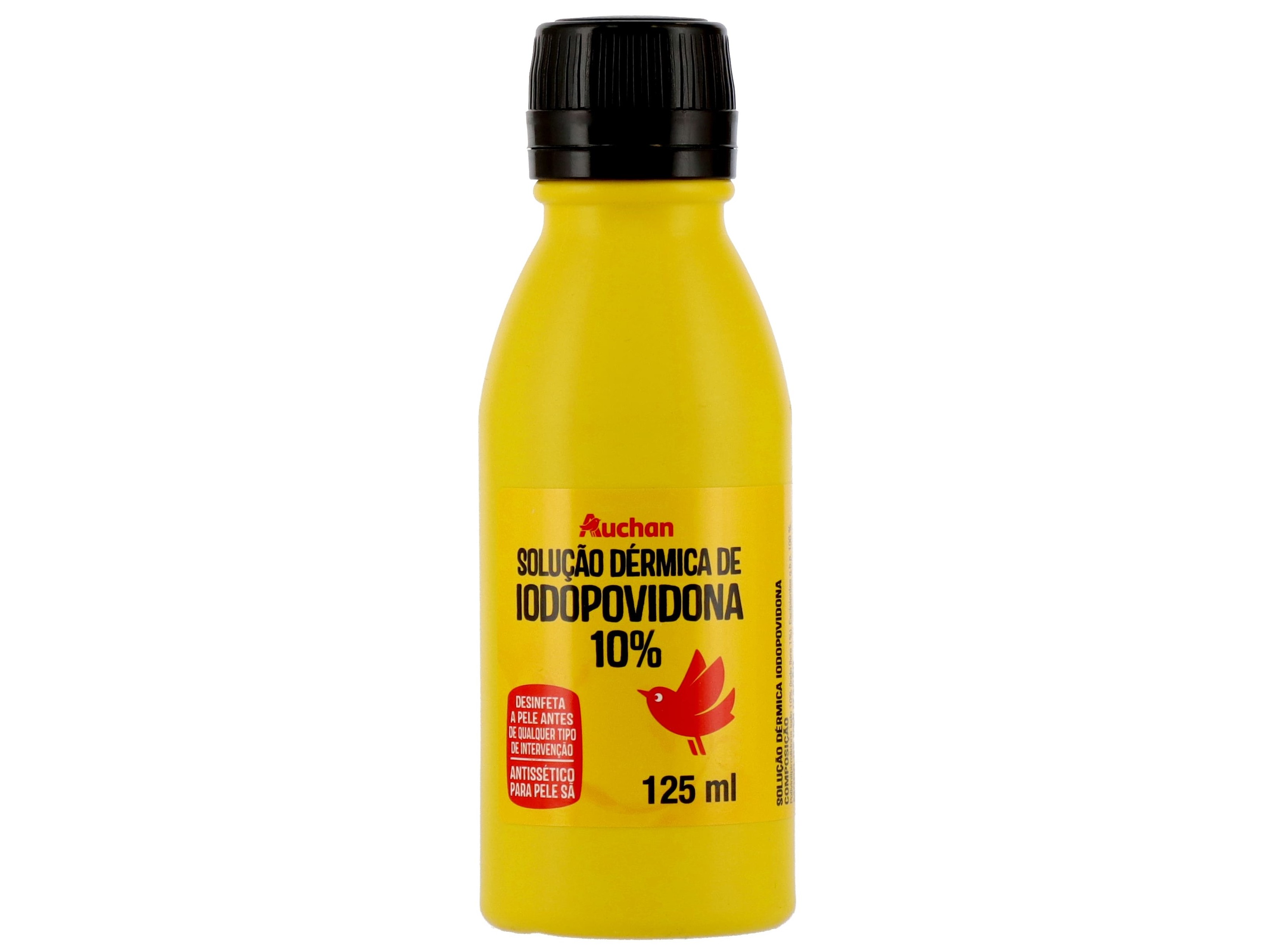 Solução auchan de iodopovidona dérmica 10% 125ml