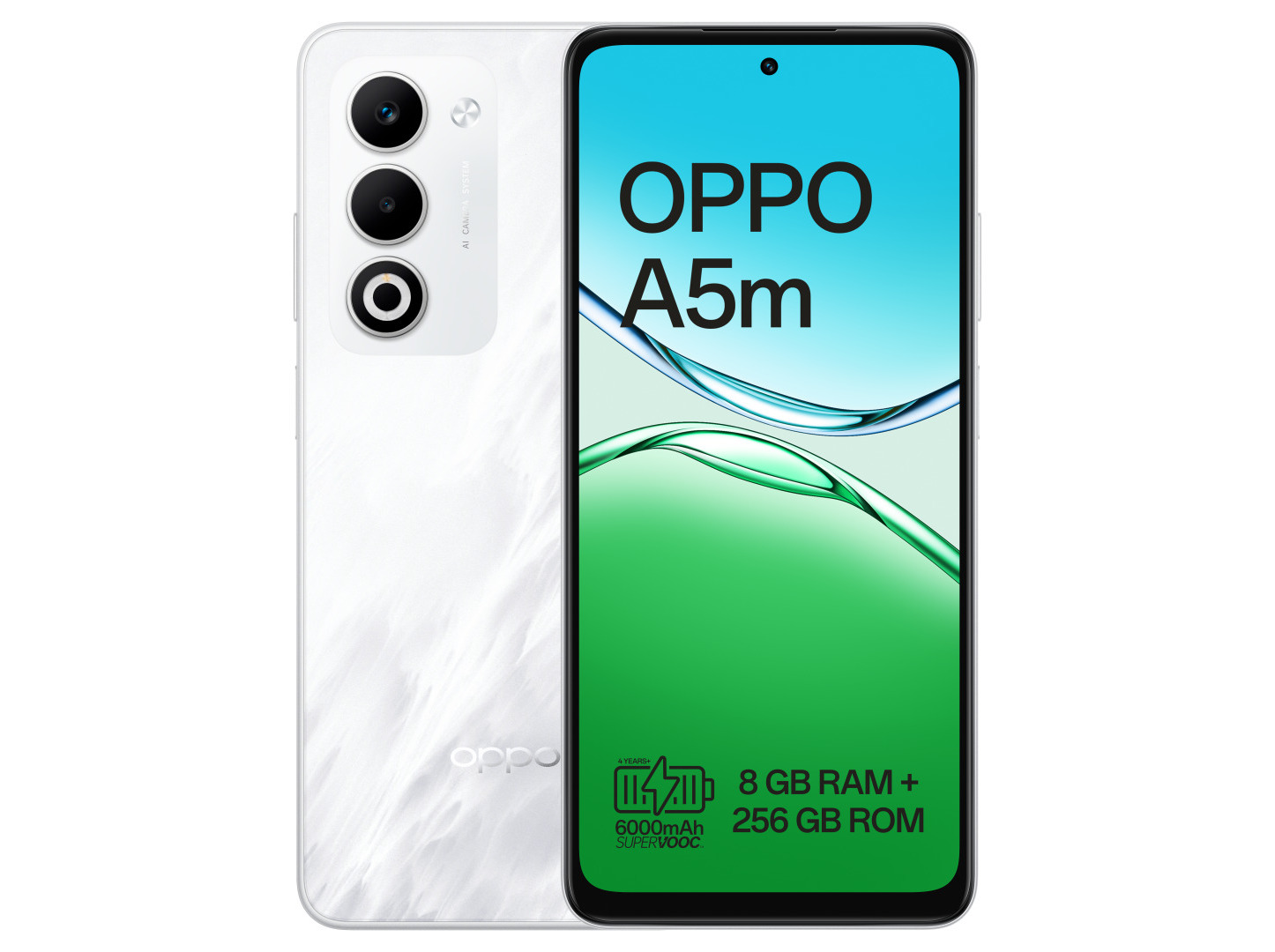 Smartphone OPPO A5m (6.67'' - 8 GB - 256 GB - Branco)