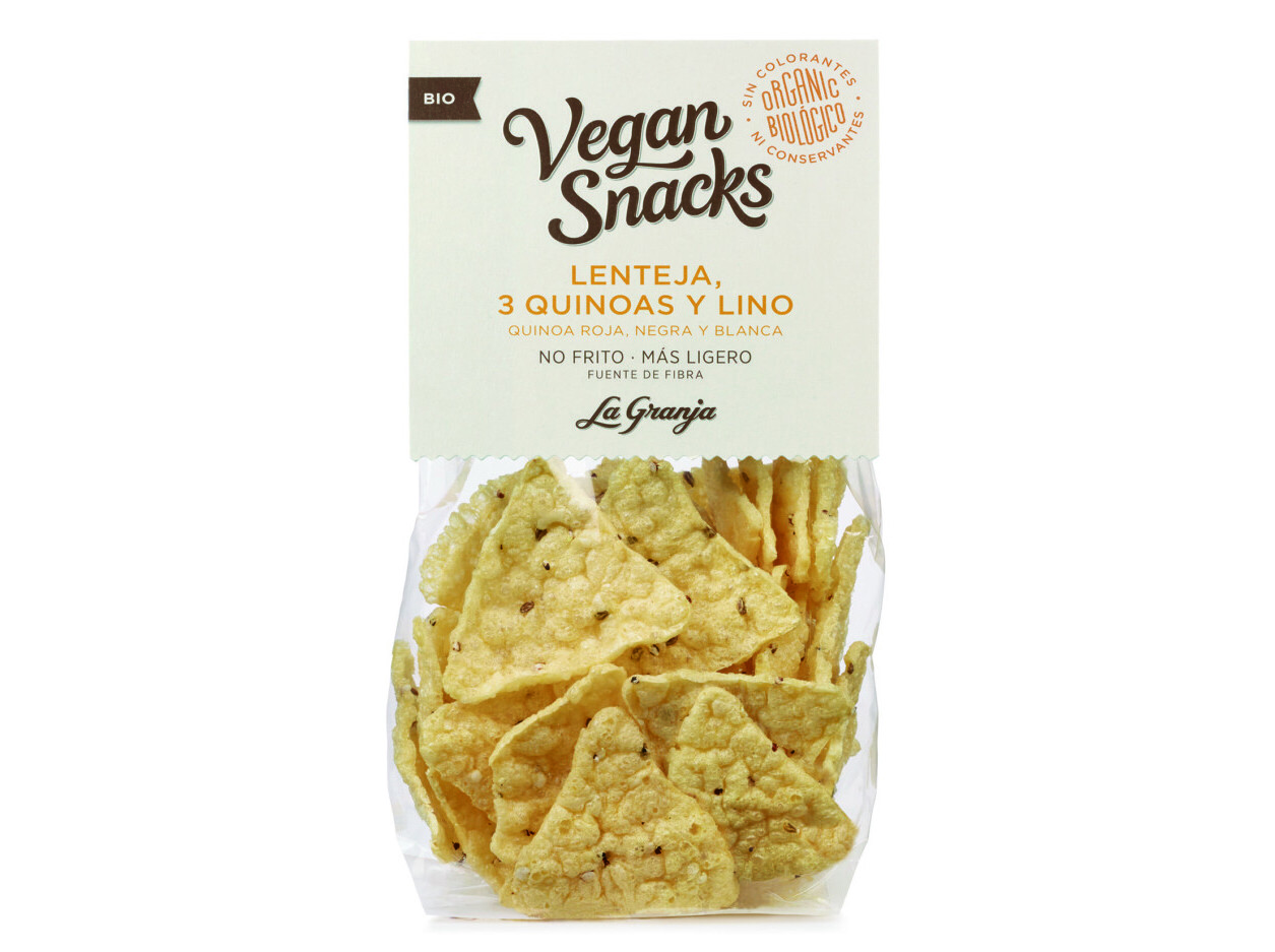 Snack lentilha la granja sem glúten quinoa e linhaça bio 40g