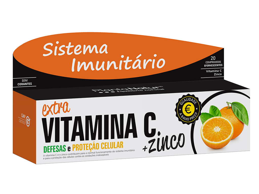 Suplemento plantanatur vitamina c + zinco efervescente 20 comp