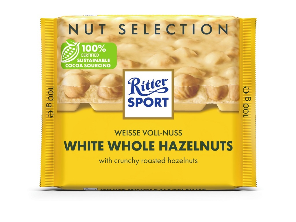 Chocolate Ritter Sport Branco Avelãs Nut Sel 100g Ritter Sport