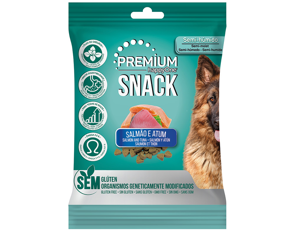 Snack Para Cão Happyone Premium Com Salmão E Atum 100g