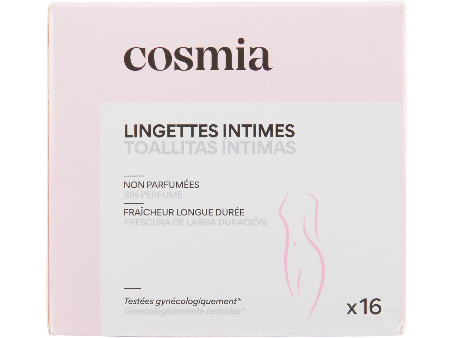 Toalhitas íntimas cosmia calmante individual 16un