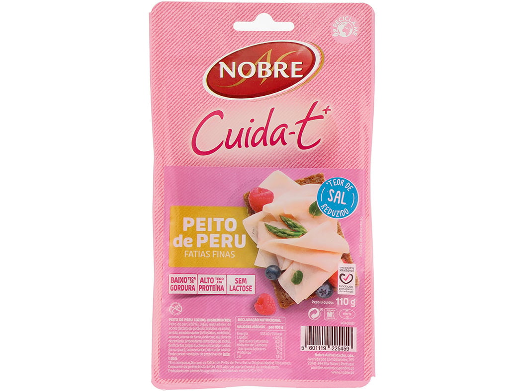 Fiambre De Peru Nobre Fatias Finas Cuida-te 110g Nobre