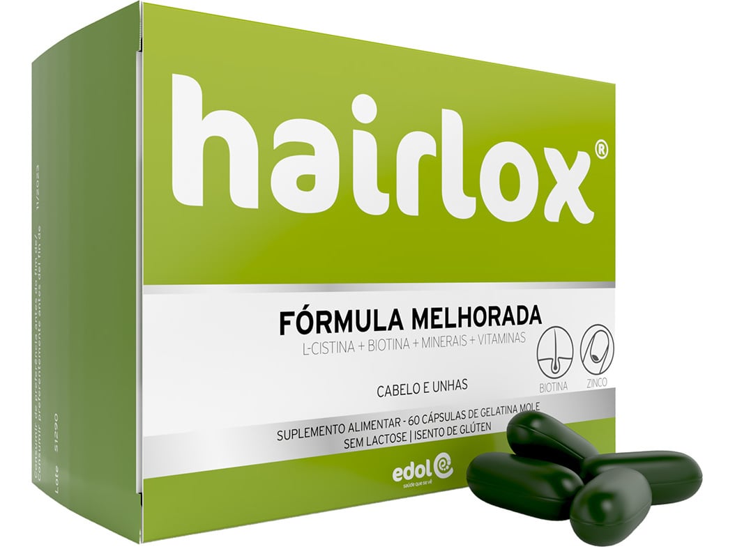 Suplemento Hairlox Cabelo E Unhas 60 Capsulas Hairlox