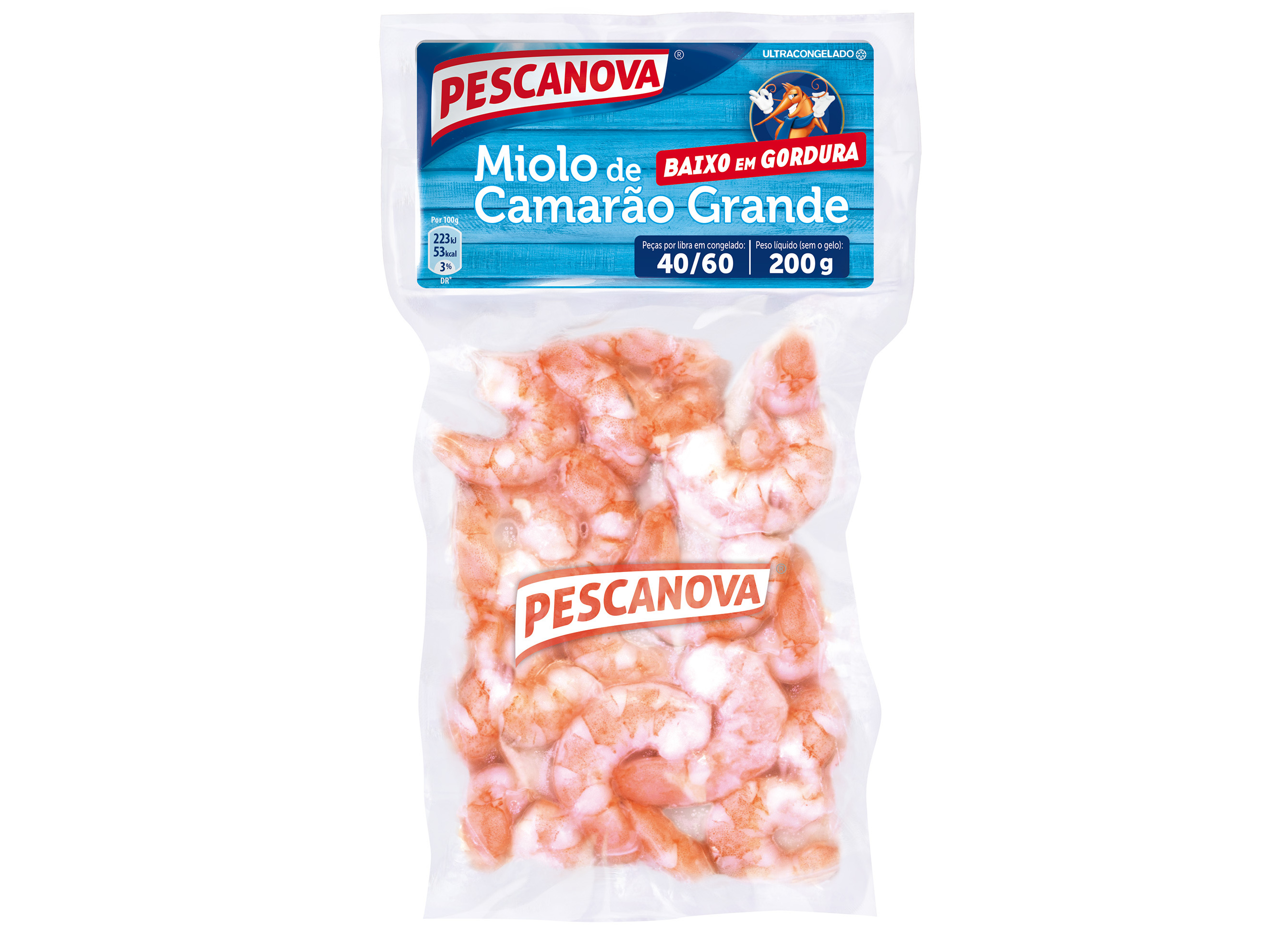 Miolo De Camarão Pescanova Grande 40-60 200g Pescanova