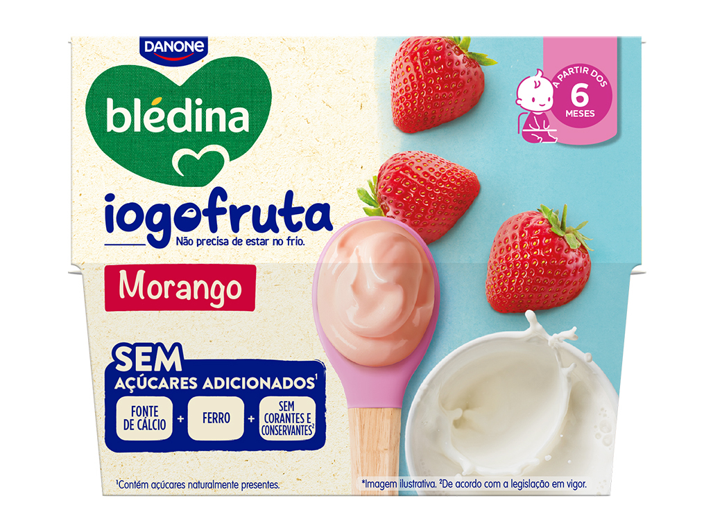 Sobremesa Láctea Bledina Morango 4x95g