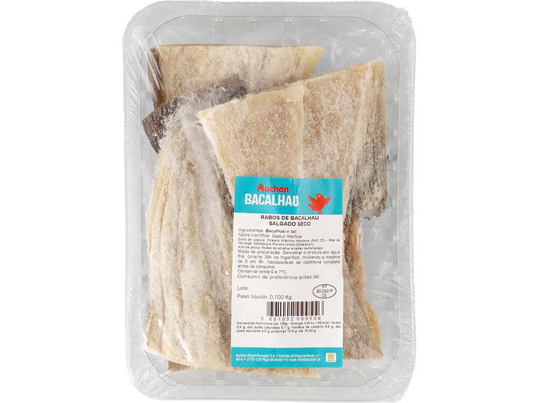 Bacalhau Auchan Rabos 700g Auchan