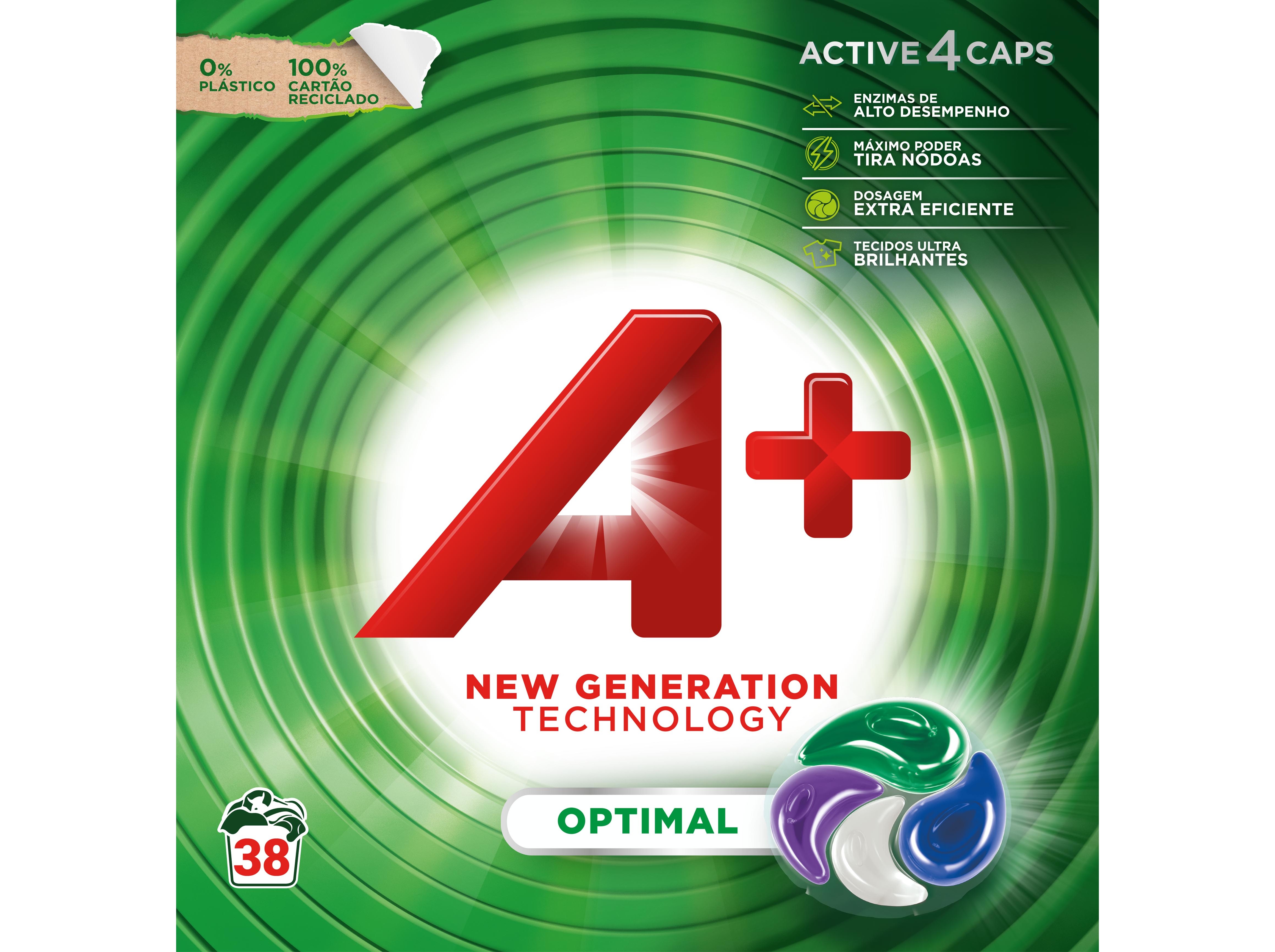 Detergente A+ Máquina Roupa Cápsulas Regular 38 Doses