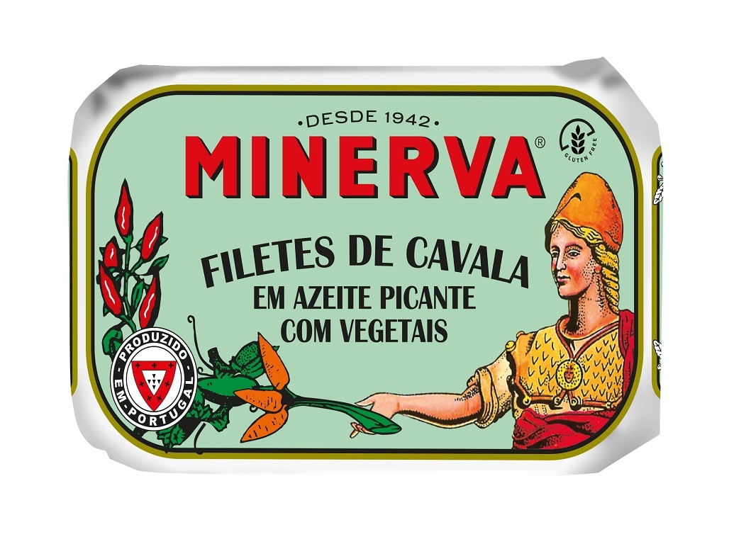 Filete cavala minerva em azeite c/ pickles 120(85)g