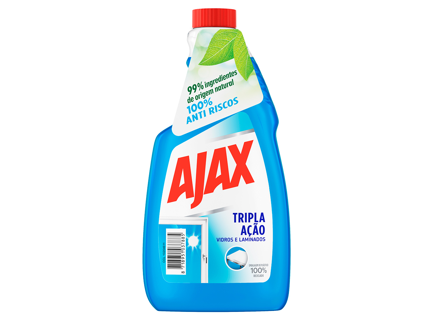 Spray Limpa Vidros Recarga Tripla Ação Ajax 500ml