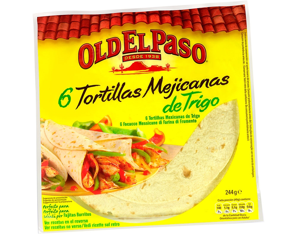 Tortilhas old el paso de trigo 6un 244g