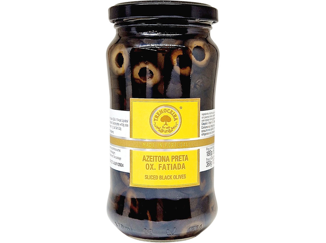 Azeitona preta tremoceira rodelas 360(180)g