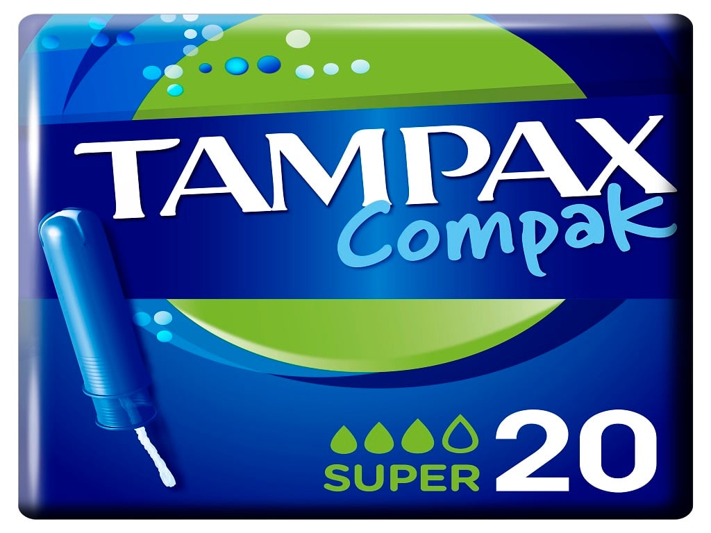 Tampões Compak Super Com Aplicador Tampax 20 Un