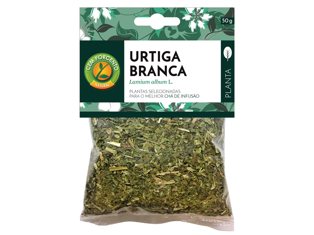 Chá Cem Porcento Em Saco Urtiga Branca 50g Cem Porcento