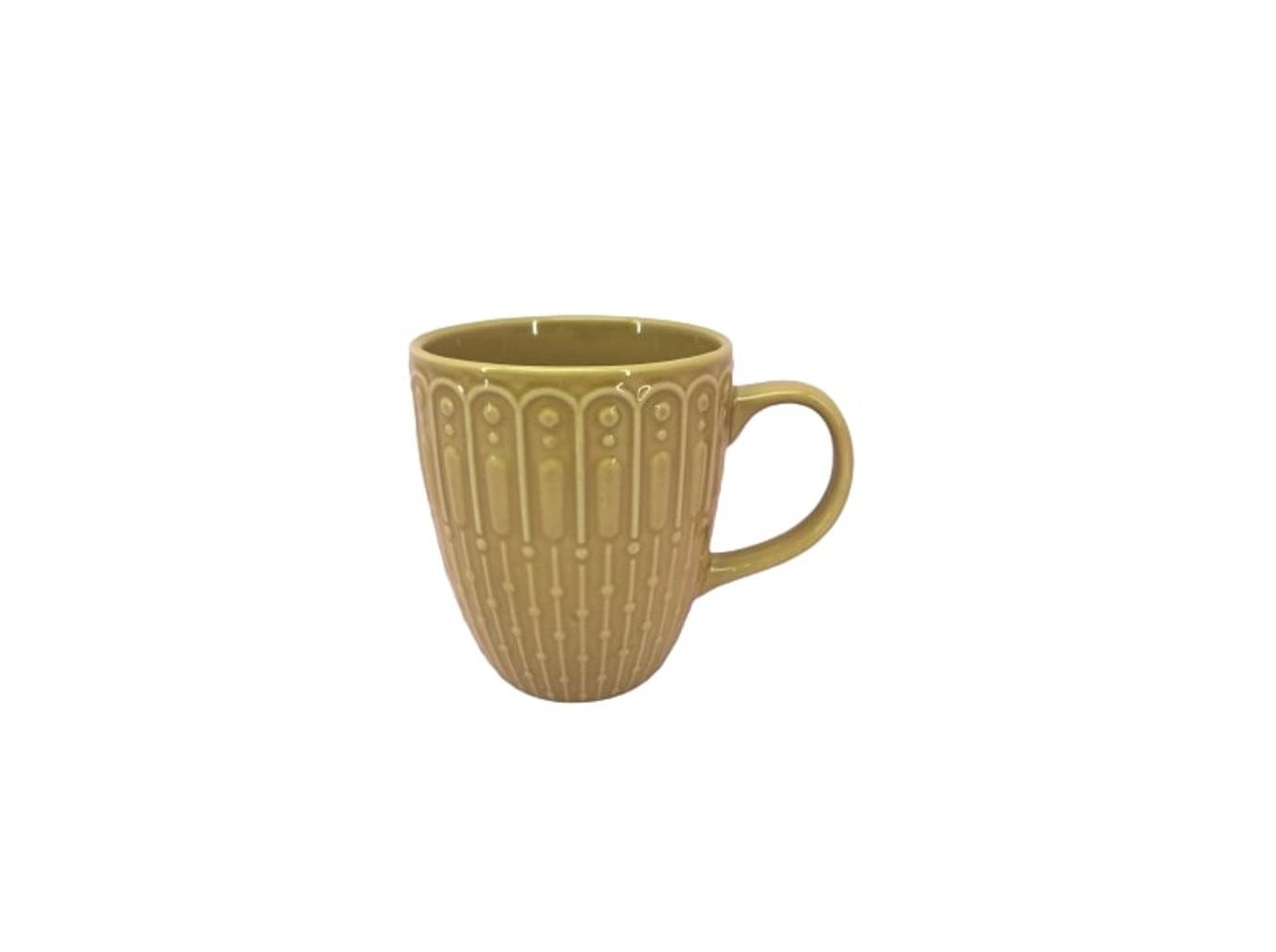 Caneca amarela actuel grês reciclado 33cl