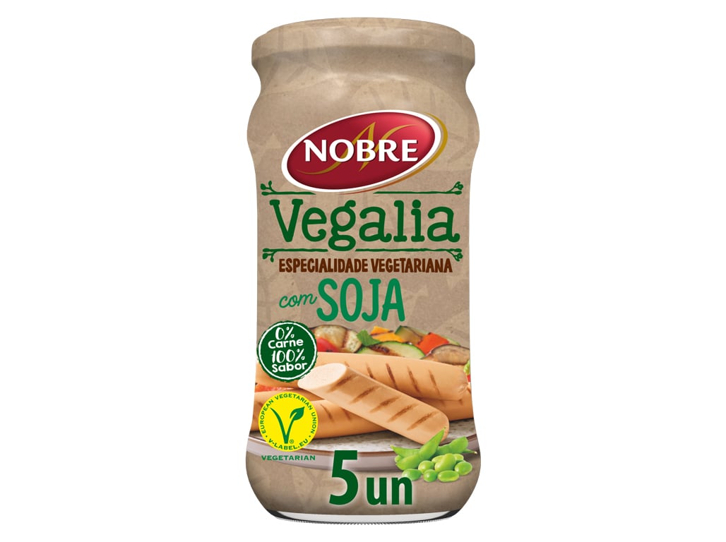 Salsichas Soja Nobre Frasco 5 Un 360(200)g