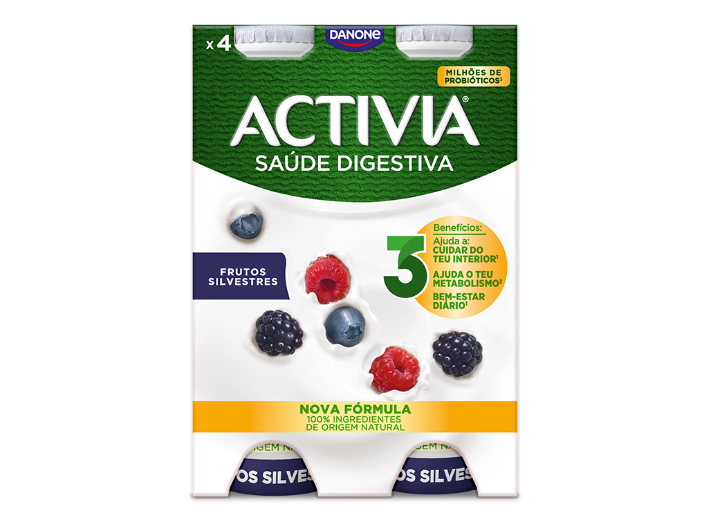 Bifidus Danone Activia Lãquido Frutos Silvestres 4x155g