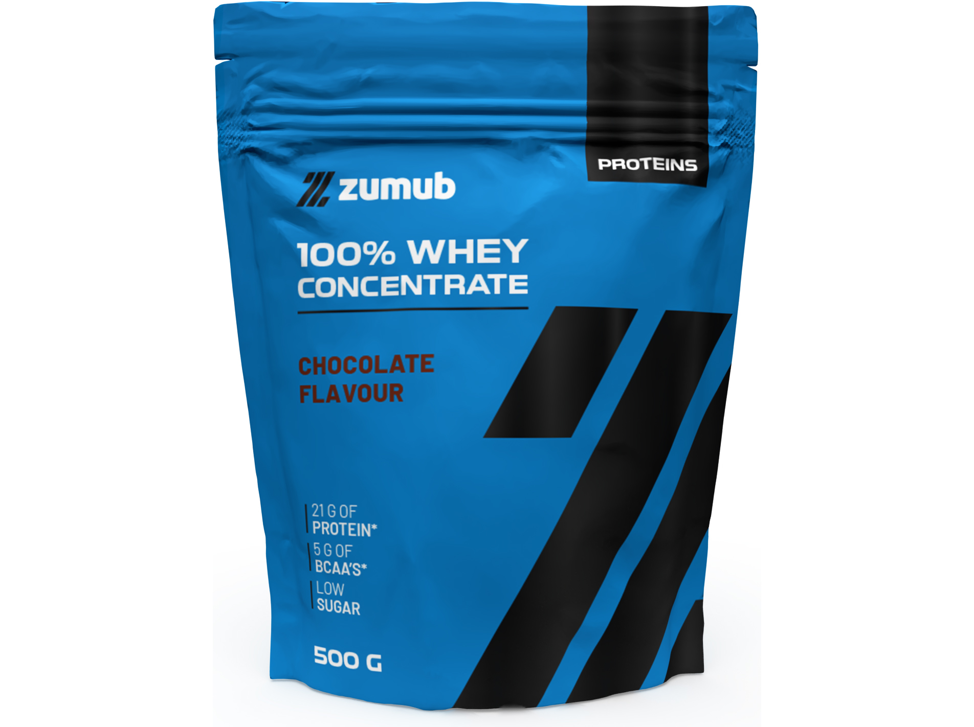 Proteina whey zumub 100% concent chocolate 500g