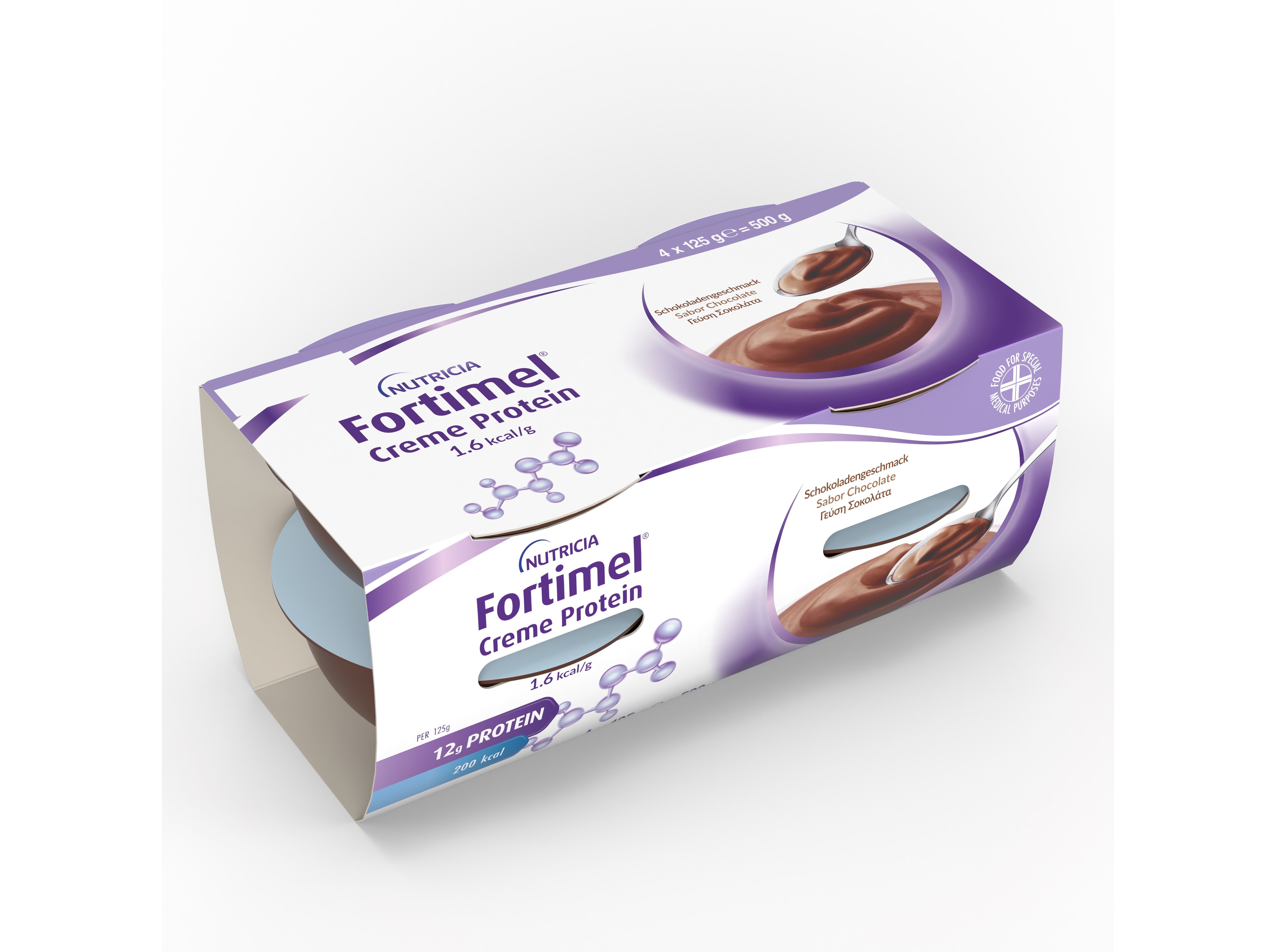 Suplemento Fortimel Creme Protein Chocolate 4x125g