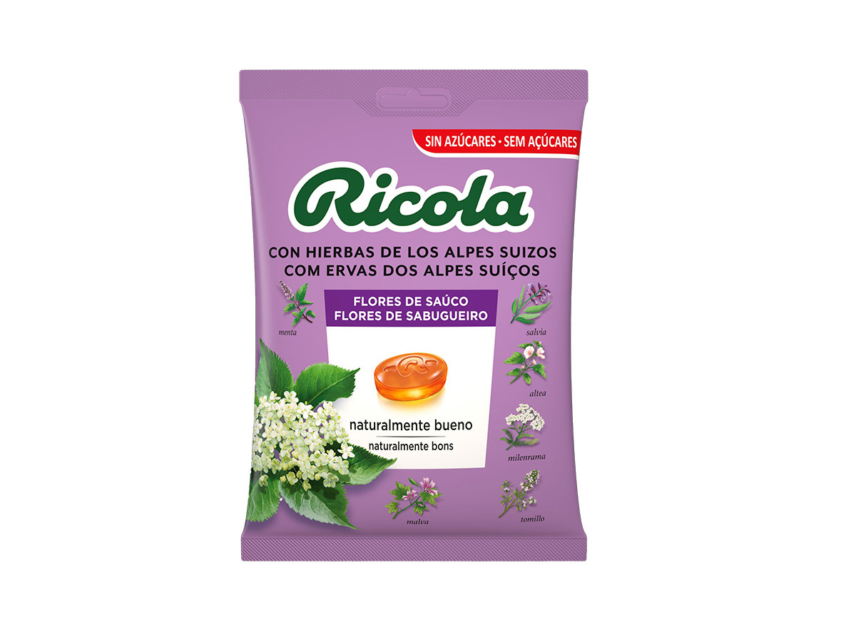 Rebuçado Sem Açúcar Ricola Flor Sabugueiro 70g Ricola