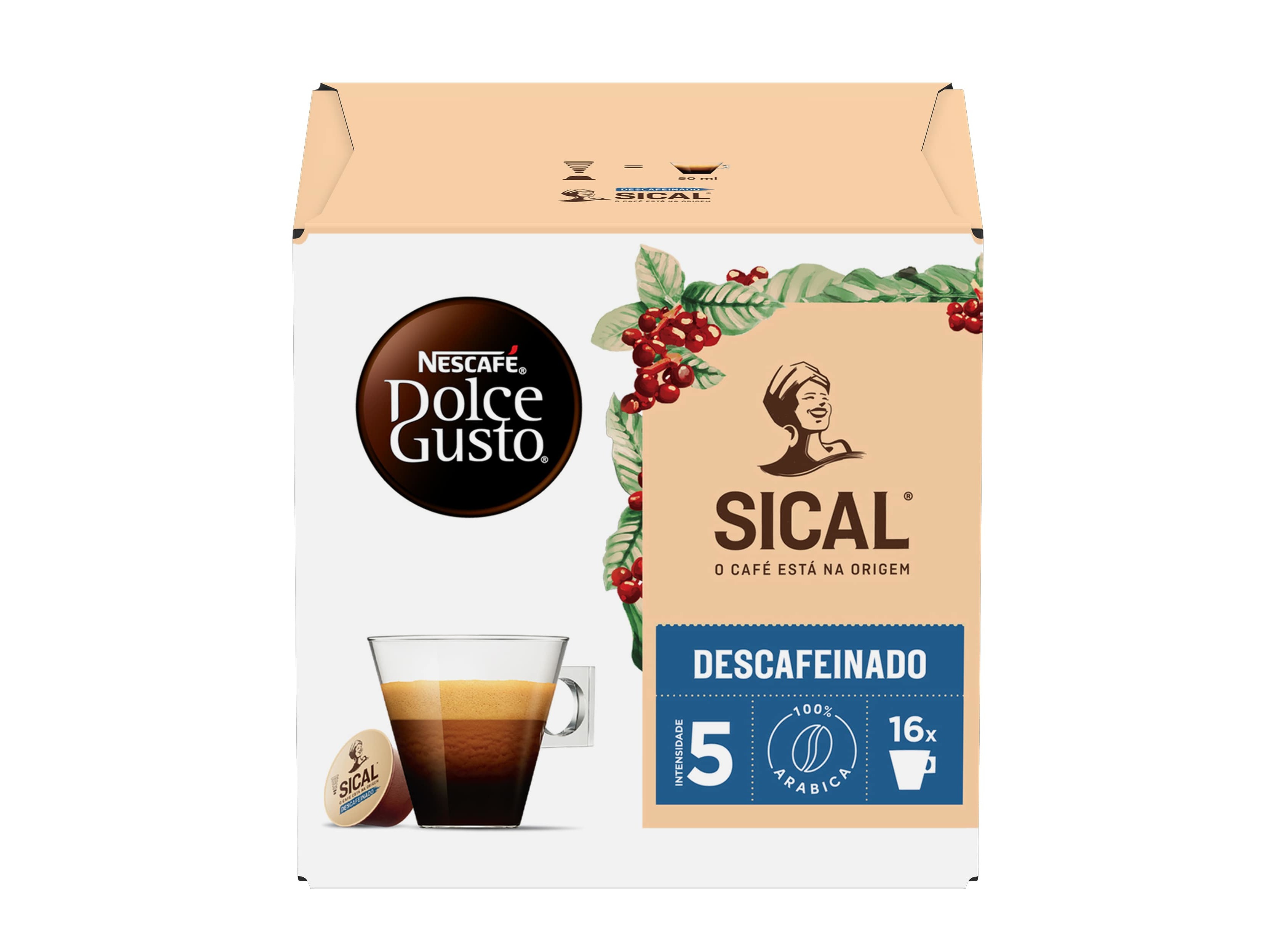Cápsulas dolce gusto sical descafeinado 16 un