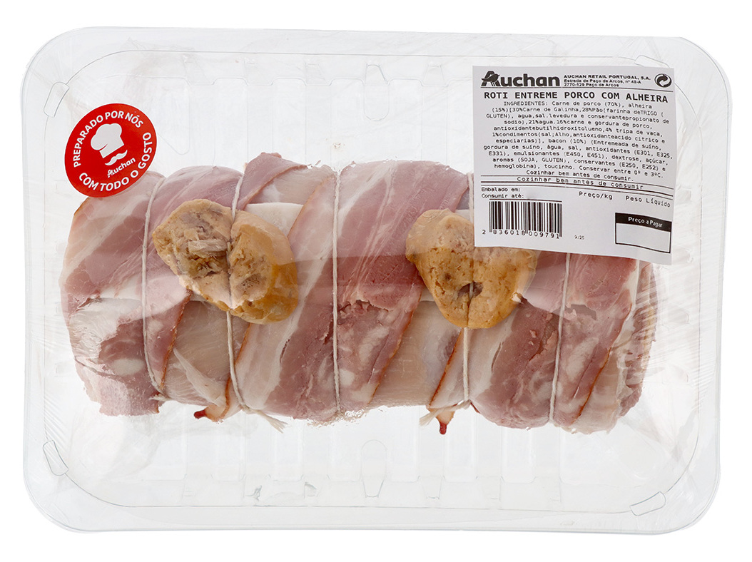Roti Entremeada De Porco Com Alheira E Bacon Kg Auchan