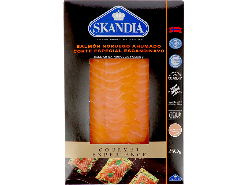 Salmão Fumado Especial Para Canapés Skandia 90g Skandia