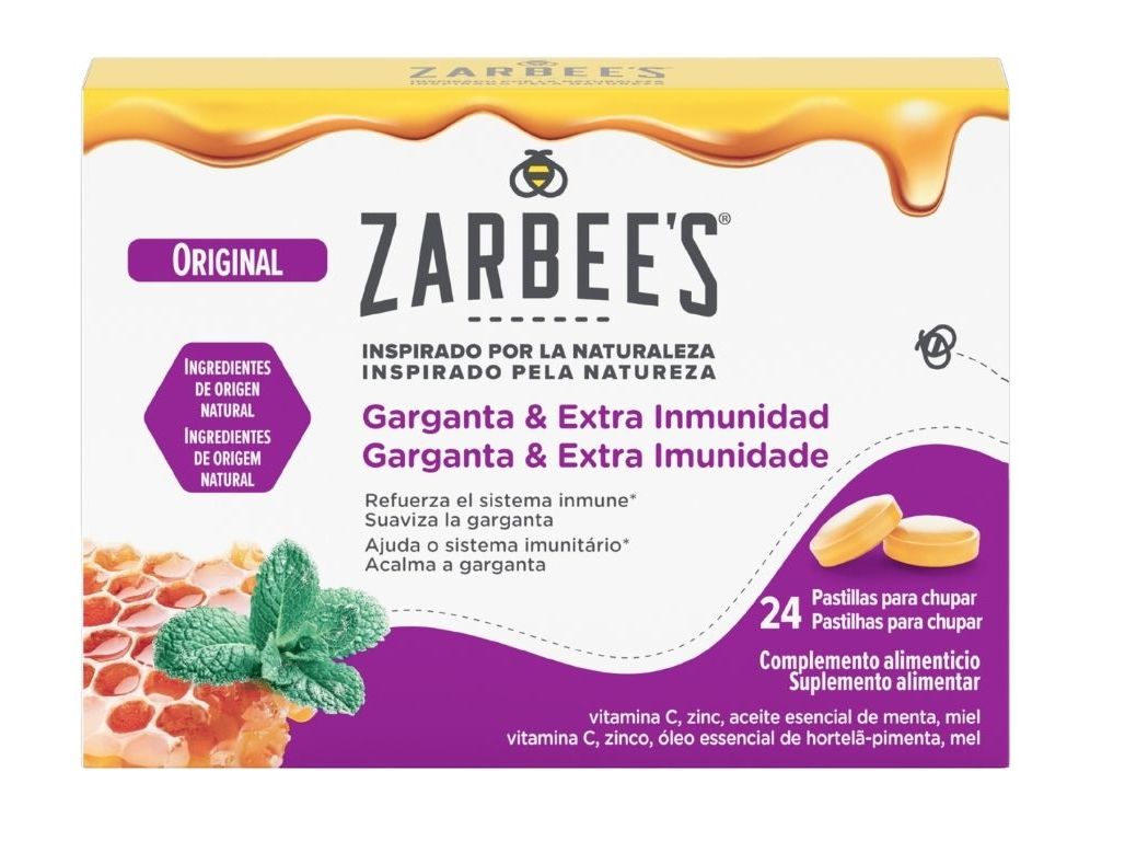 Pastilhas Zarbees Menta-mel 24un