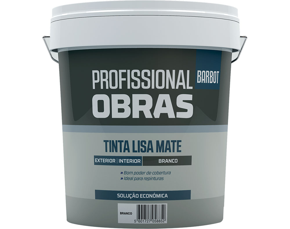 Tinta profissional obras barbot exterior e interior lisa mate branco 5l