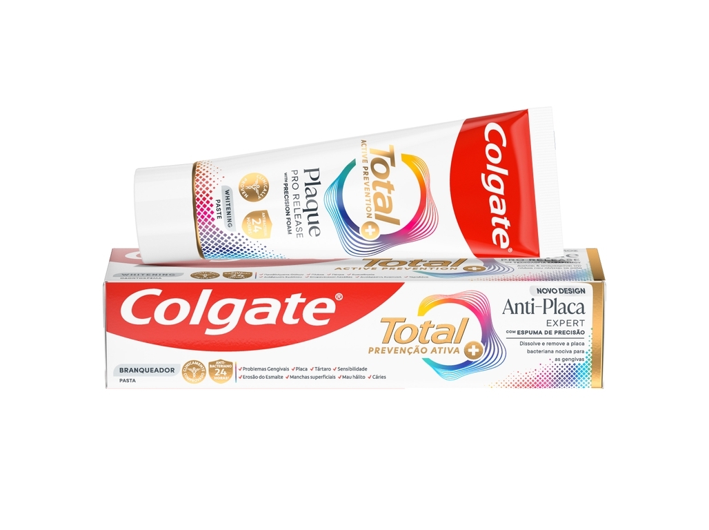 Pasta dentífrica colgate total plaque white 75ml