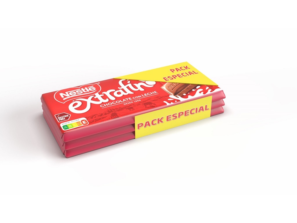 Chocolate De Leite Nestlã? Extrafino Pack Especial 3x125g